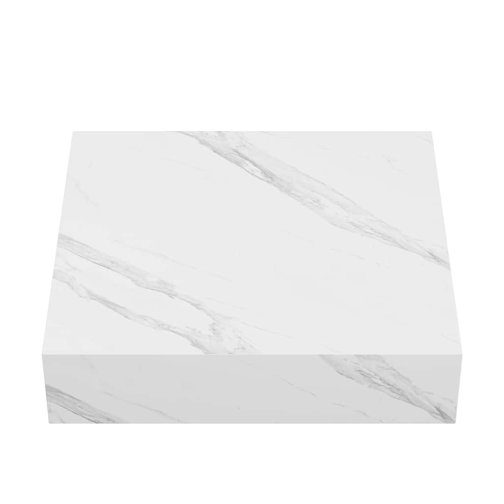 Monaco 24" Floating Bathroom Shelf In White Marble(Sm-Vs252) - 23.75" x 21.8125" x 3.1875"