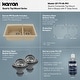 preview thumbnail 36 of 81, Karran Drop-In Quartz 33 in. 1-Hole 60/40 Double Bowl Kitchen Sink Kit