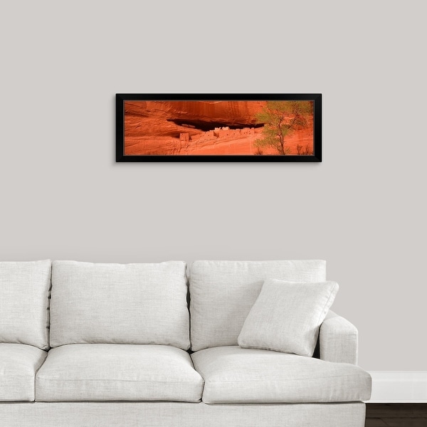 "Ruins of house, White House Ruins, Canyon De Chelly, Arizona," Black Framed Print