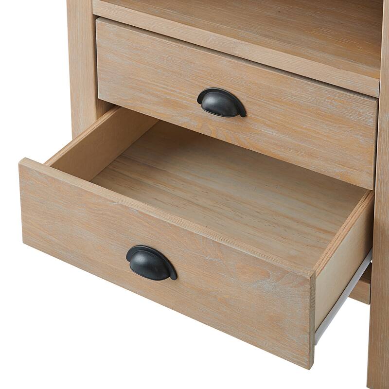 Arden 5-Piece Wood Bedroom Set with King Bed, Two 2-Drawer Nightstands, 5-Drawer Chest, 6-Drawer Dresser