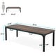 preview thumbnail 25 of 36, 13FT Large Rectangle Conference Meeting Seminar Table for 12-16 Person (Set of 4)
