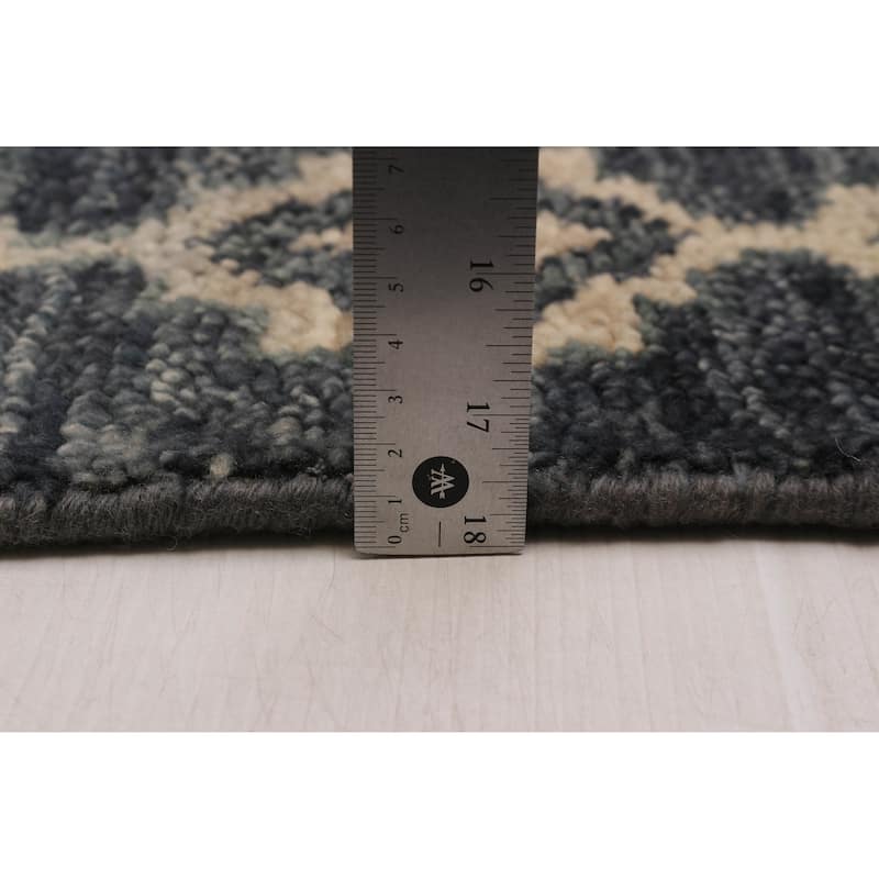 ECARPETGALLERY Hand-knotted Jules Serapi Navy Wool Rug - 9'2 x 11'10