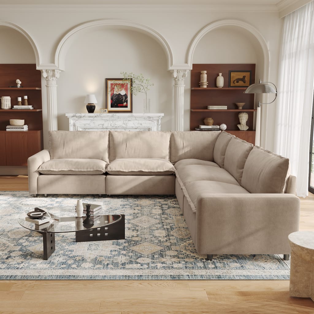 5-Seater Modular Sectional Couch Corner Sectional Sofa