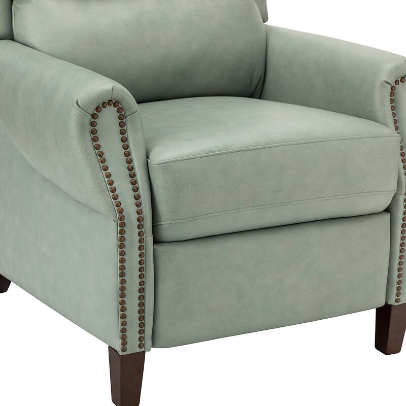Alicia 32.68" Wide Genuine Leather Manual Recliner