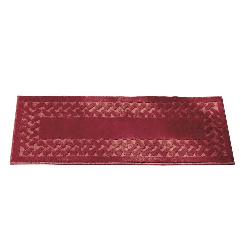 Herringbone Trim Skid-Resistant Backing Accent Rugs