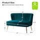 preview thumbnail 52 of 114, HULALA HOME Monica Modern Velvet Curved Tufted Back Loveseat with Metal Tapered Legs
