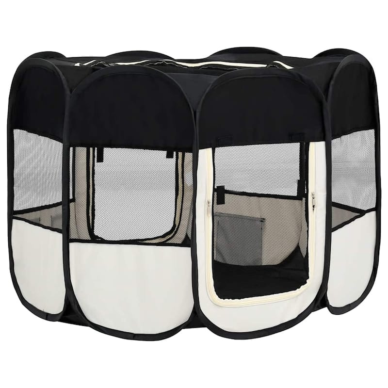 vidaXL Foldable Dog Playpen with Carrying Bag Dog Kennel Puppy Run Playpen