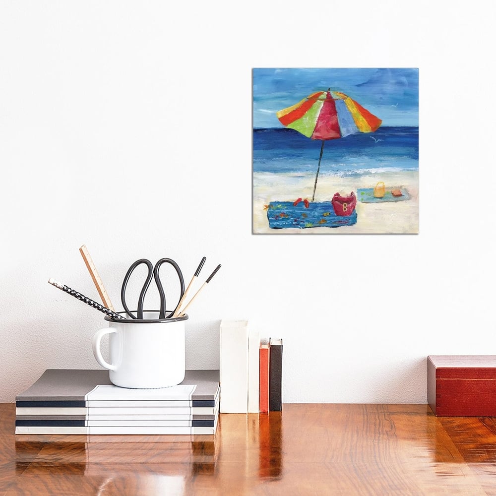 iCanvas "Bright Beach Umbrella I" by Nan Canvas Print
