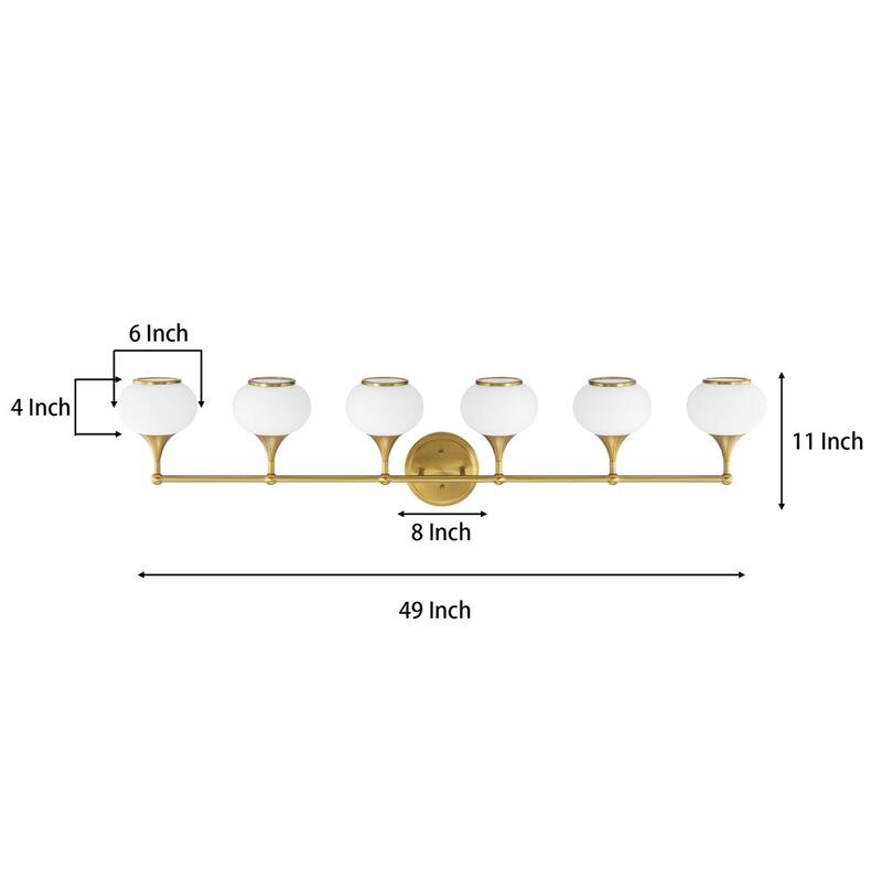 Acroma Aged Brass/Polished Chrome Finish Modern Globe Vanity Light