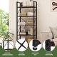 preview thumbnail 5 of 4, Moasis Industrial 62" Tall 5-Tier Bookshelf Open Shelf Bookcase for Living Room