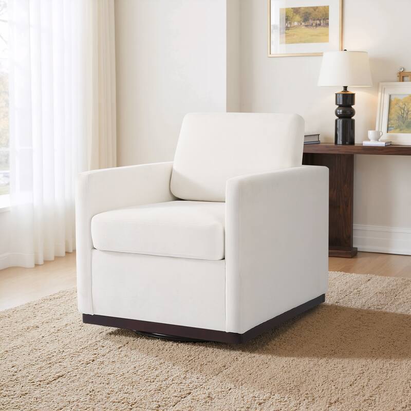 Modern Upholstered Swivel Accent Arm Chair