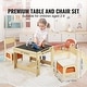 preview thumbnail 2 of 7, Kids Table and Chair Set, Wooden Activity Table with Storage Space and Boxes