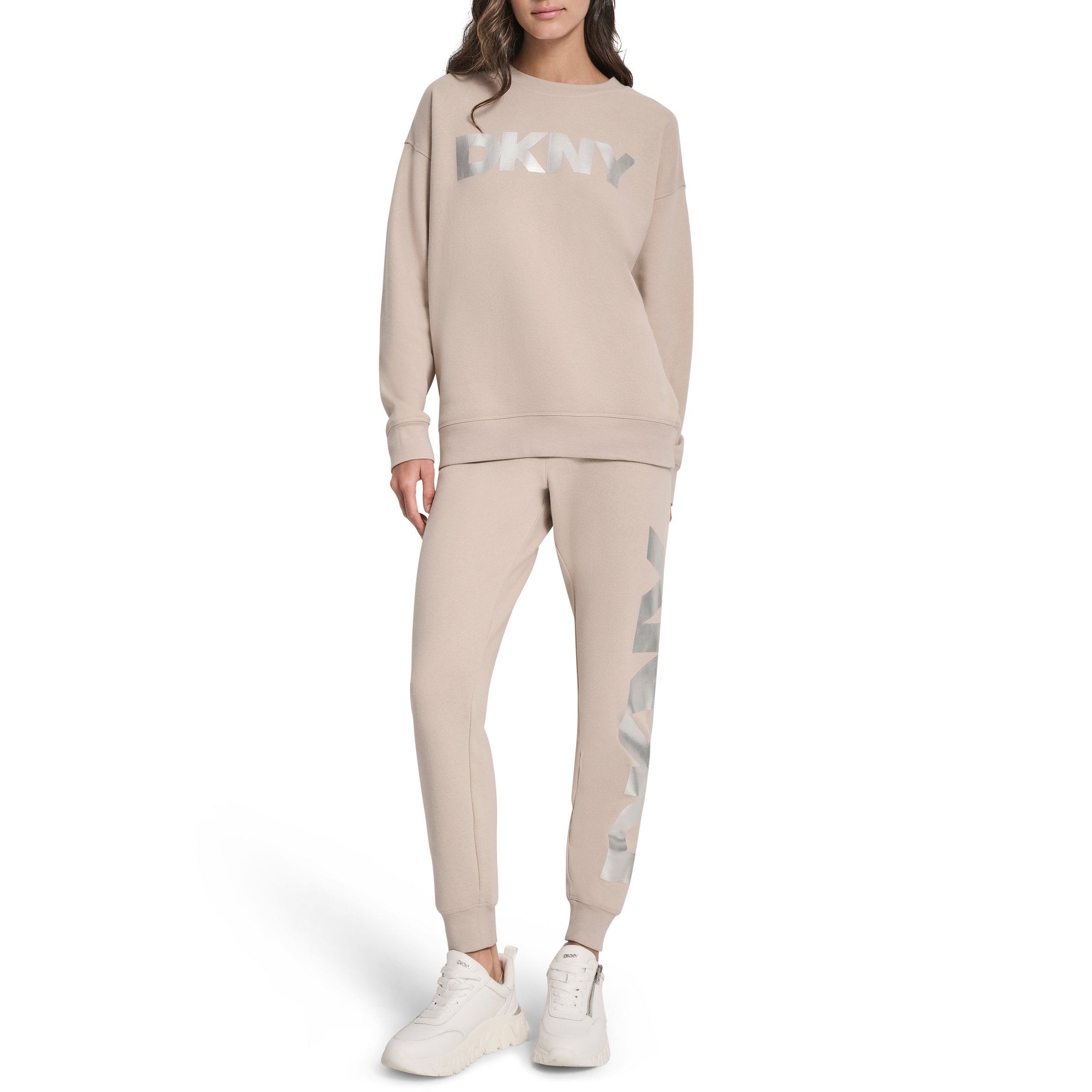 DKNY Sport Foil Logo Crewneck Sweater - Overstock - 43157335