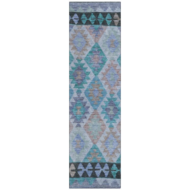 Machine Washable Indoor/ Outdoor Boho Global Chantille Rug