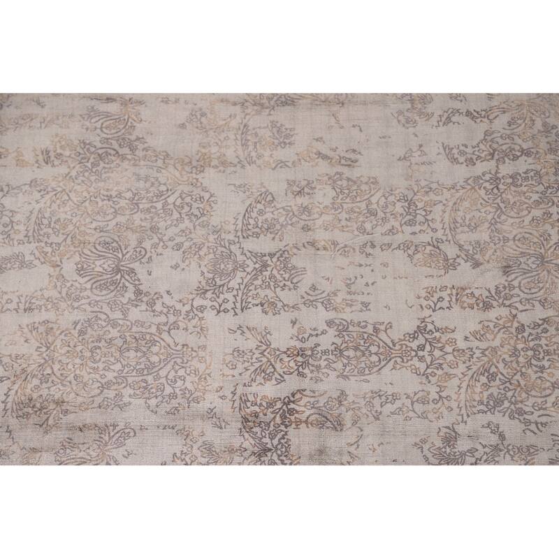 All-Over Modern Abstract Area Rug Hand-Knotted Wool Carpet - 6'7" x 9'11"