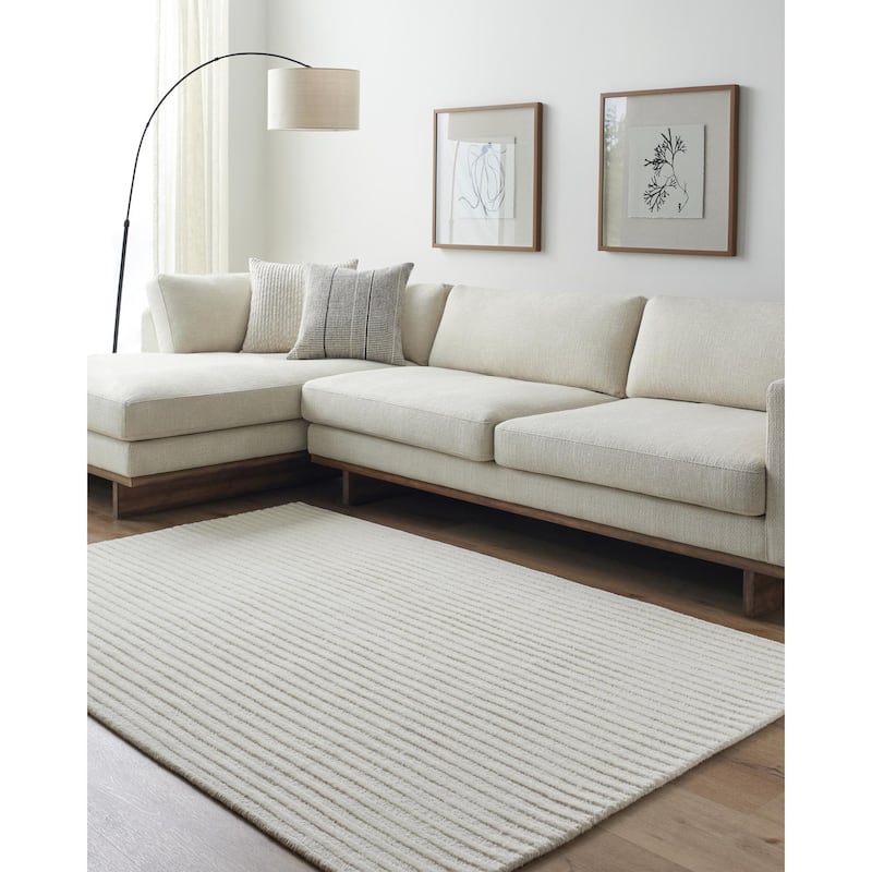 Hardman Casual Solid Area Rug - Beige - 2' x 3'