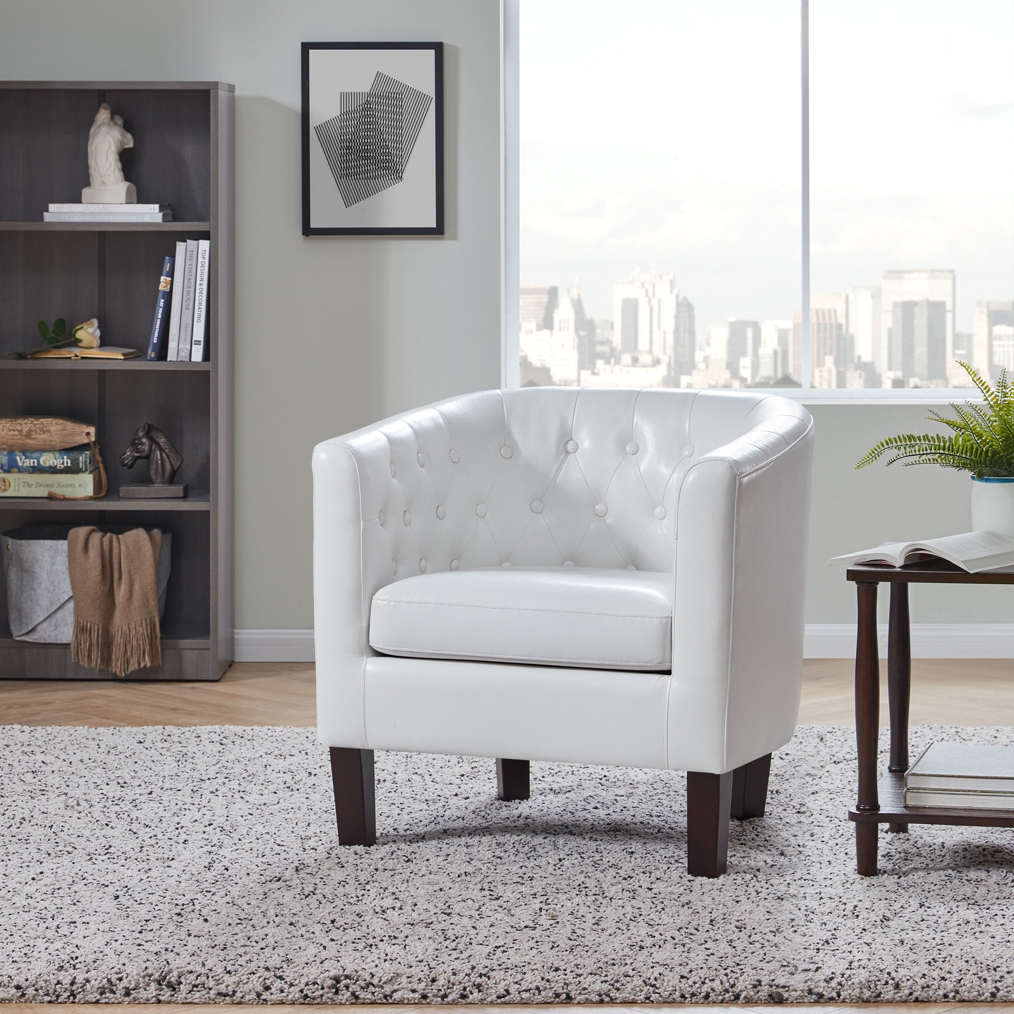BELLEZE Upholstered Tufted Club Chair Arm Chair On Sale Bed