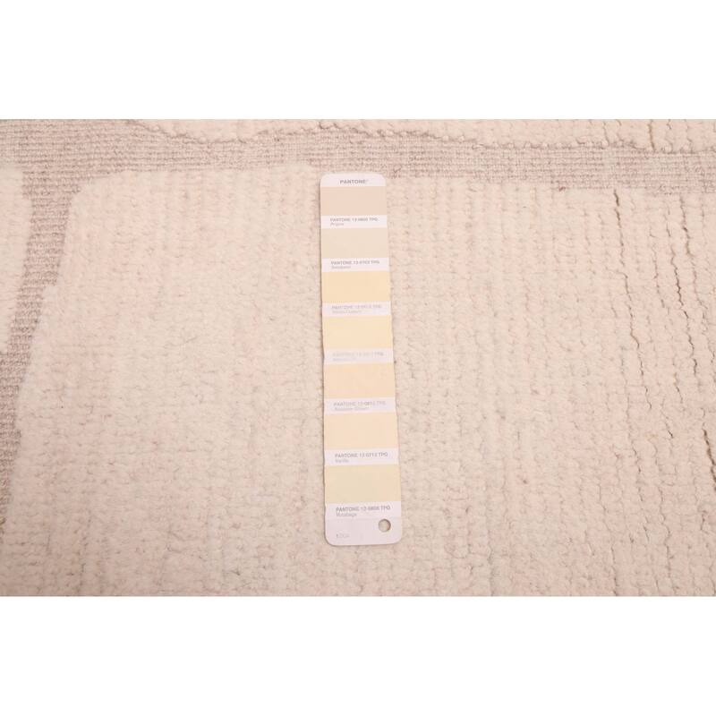 ECARPETGALLERY Hand-knotted Pak Finest Marrakesh Cream Wool Rug - 8'4 x 10'0