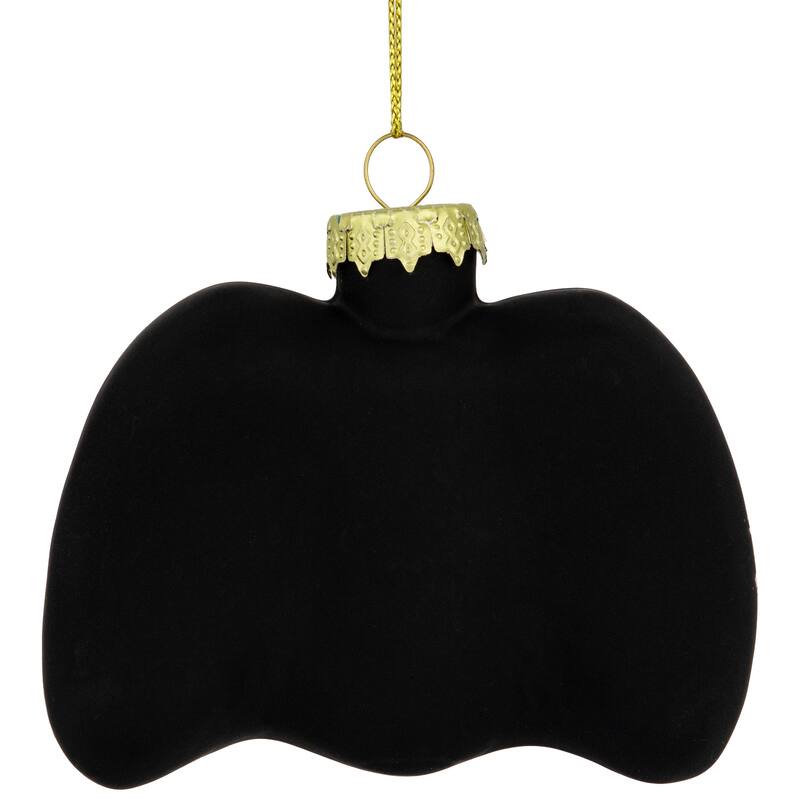 Game Controller Glass Christmas Hanging Ornament - 4" - Black