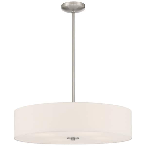 slide 2 of 22, Access Lighting Mid Town LED Pendant or Semi-Flush - 24" Brushed Steel
