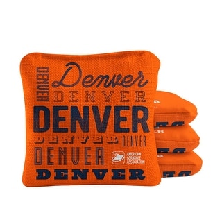 Denver Football Orange Dual Sided Cornhole Bags