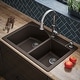 preview thumbnail 45 of 89, Karran Drop-In Quartz 33 in. 1-Hole 60/40 Double Bowl Kitchen Sink Kit