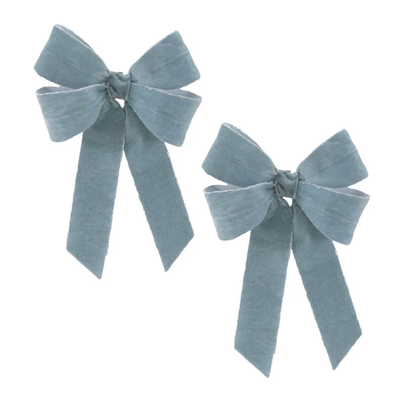 Glittered Double Holiday Bow (Set of 2)