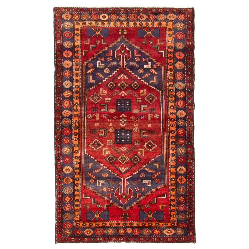 ECARPETGALLERY Hand-knotted Anadol Dark Red Wool Rug - 4'0 x 6'9