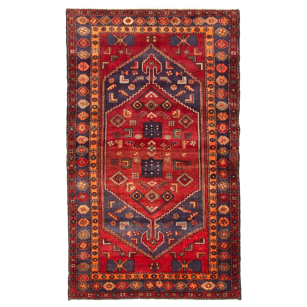 ECARPETGALLERY Hand-knotted Anadol Dark Red Wool Rug - 4'0 x 6'9