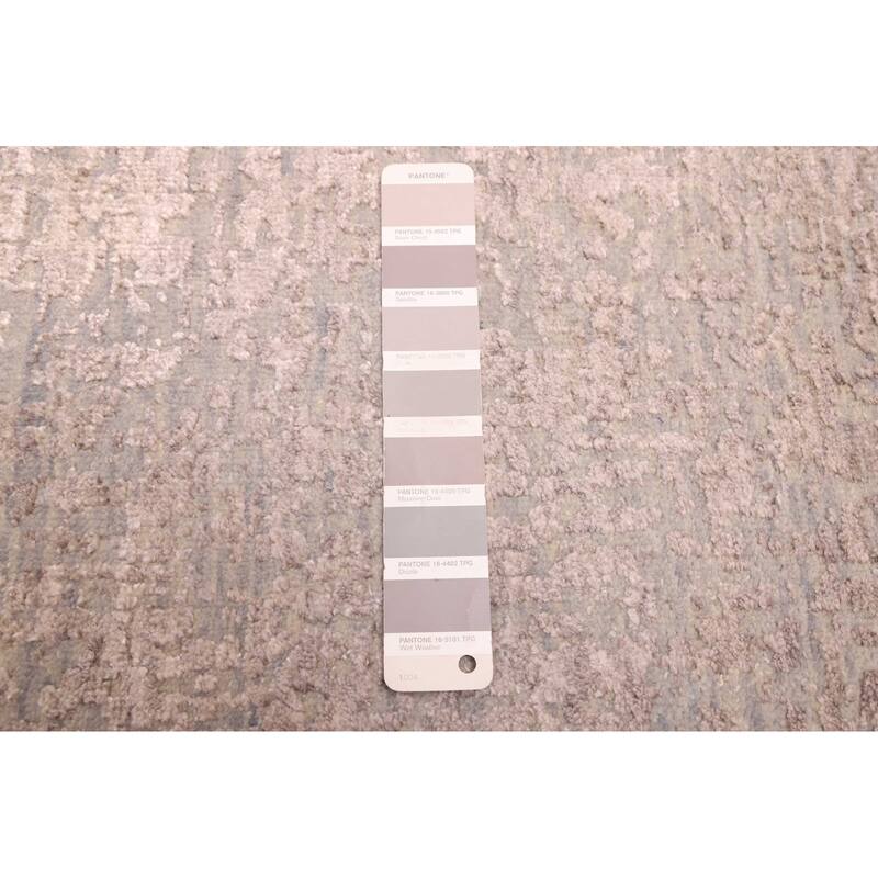 ECARPETGALLERY Hand-knotted Legacy Grey Silk, Wool Rug - 2'6 x 9'10