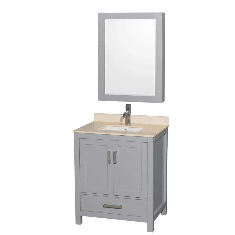 Wyndham Collection WCS141430SUNSMED Sheffield 30" Free Standing Single