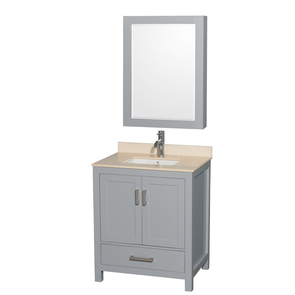 Wyndham Collection WCS141430SUNSMED Sheffield 30" Free Standing Single
