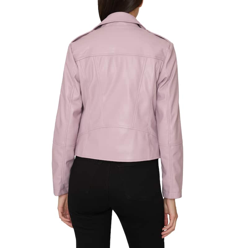 French Connection Vegan Leather Moto With Quilting