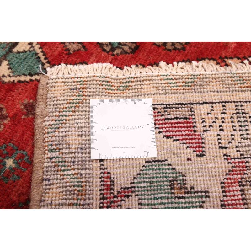 ECARPETGALLERY Hand-knotted Melis Vintage Red Wool Rug - 4'10 x 9'5