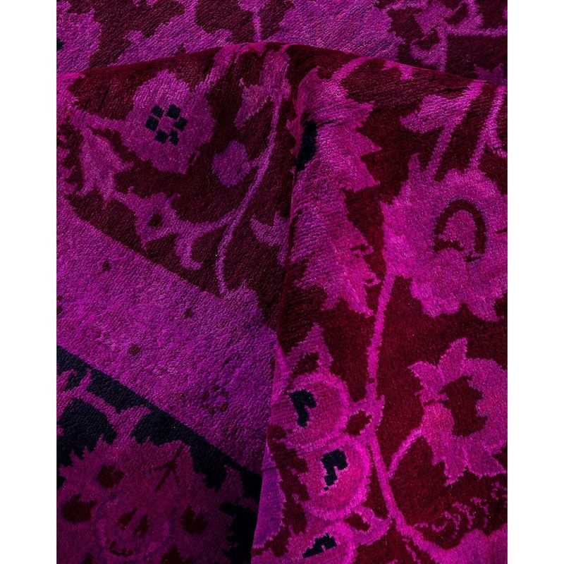 Fine Vibrance One-of-a-Kind Hand-Knotted Area Rug - Pink, 8' 0" x 10' 4" - 8' 0" x 10' 4"