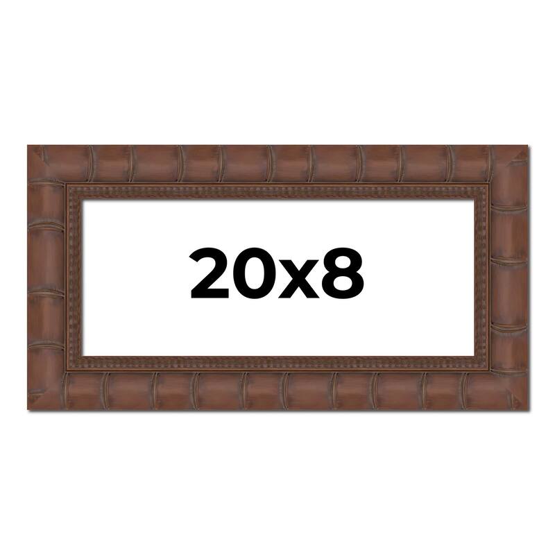 20x8 Frame Pewter Solid Wood Picture Frame Width 1.625 Inches | Interior Frame Depth 0.6875 Inches
