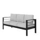 preview thumbnail 3 of 33, 3-Seater Outdoor Couch with Plush Cushions, Broad Armrests and Contoured Backrests