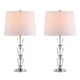 preview thumbnail 1 of 16, Aubrey 27" Crystal LED Table Lamp, Clear (Set of 2) by JONATHAN Y Clear