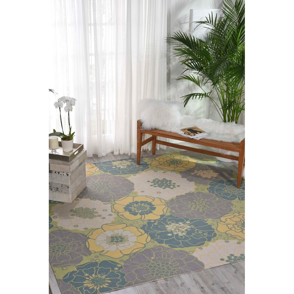Nourison & Garden Floral Indoor / Outdoor Area Rug