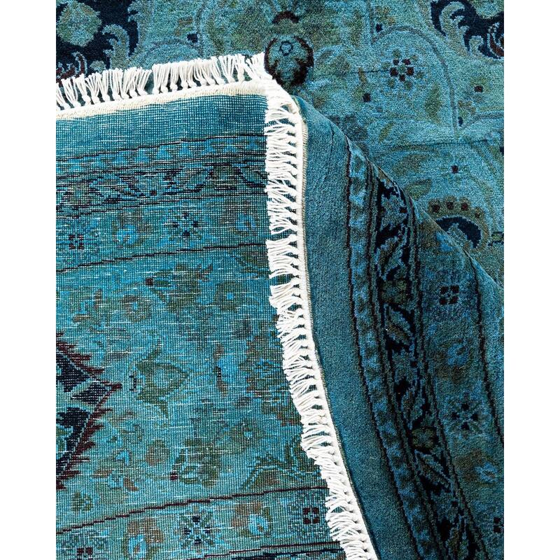 Fine Vibrance, One-of-a-Kind Hand-Knotted Area Rug - Gray, 7' 1" x 7' 1" - 7' 1" x 7' 1"