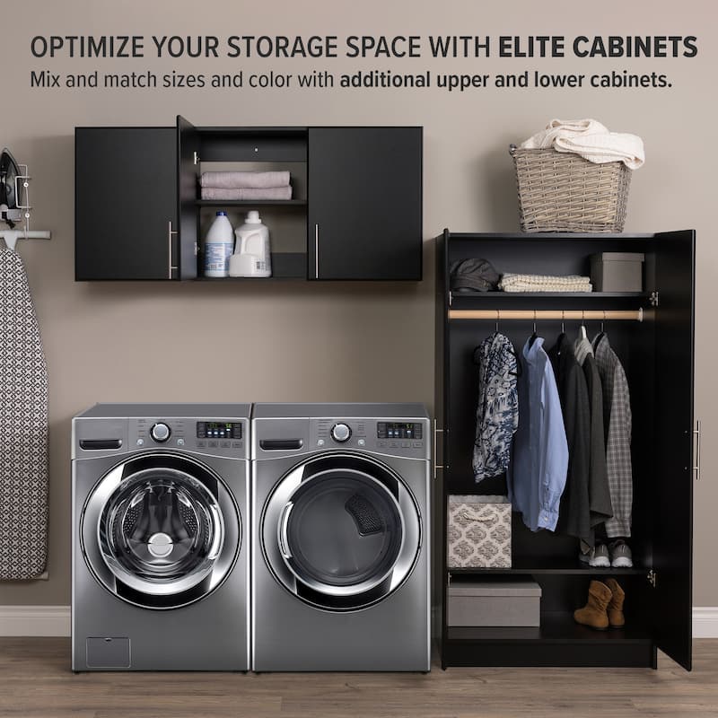 Prepac Elite Armoire Wardrobe Closet Cabinet with Hanging Rail