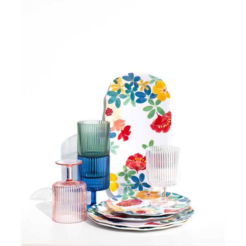 Abode Homewares Audrey Melamine Floral Salad Plate - 8.1" - Set of 6