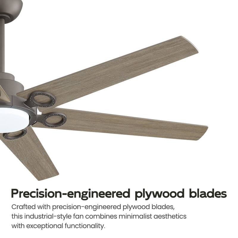 MLiAN 64 in 6 Playwood Blades Dc Motor Indoor Downrod Standard Ceiling Fan With Remote - 64''
