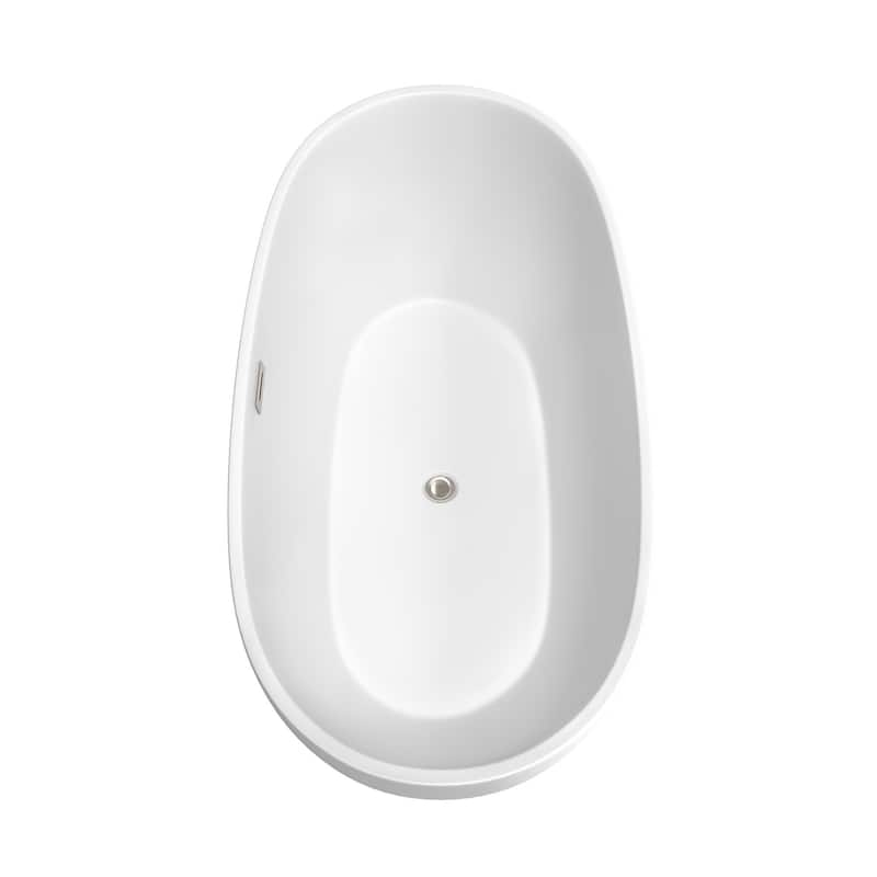 Wyndham Collection Juno 67" Free Standing Acrylic Soaking Tub with
