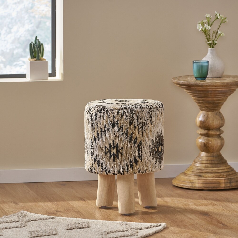 20 Tall Circular Shape Bohemian Theme Circle Footstool for Sitting Area Cottage Cabin Living Room Durable Footrest Stool MISC Jute Ottoman Colorful Pink Orange Blue Woven Knit Large Round Pouf