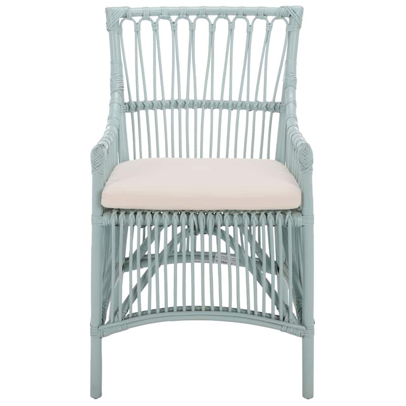SAFAVIEH Zorianna Solid Wood Dining Chair with Cushion (Fully Assembled) - 22"W x 22"D x 36"H