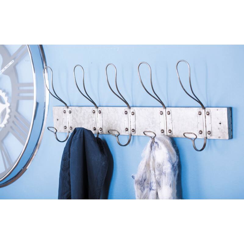 Grey Iron Vintage Wall Hook 11 x 30 x 4 - 30 x 4 x 11