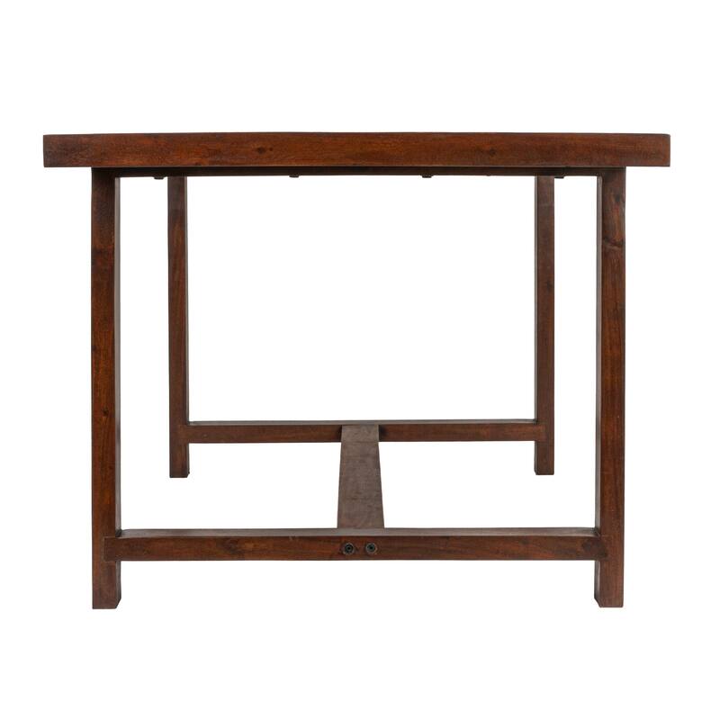 Elegant Acacia Wood Rectangular Dining Table - 79.0"L x 36.0"W x 30.0"H