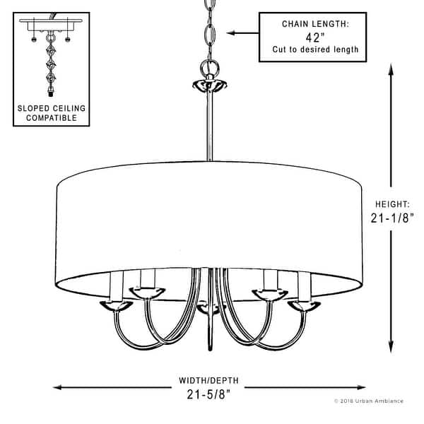 Luxury Transitional Chandelier, 21.125"H x 21.625"W, with Provincial Style, Olde Bronze Finish by Urban Ambiance