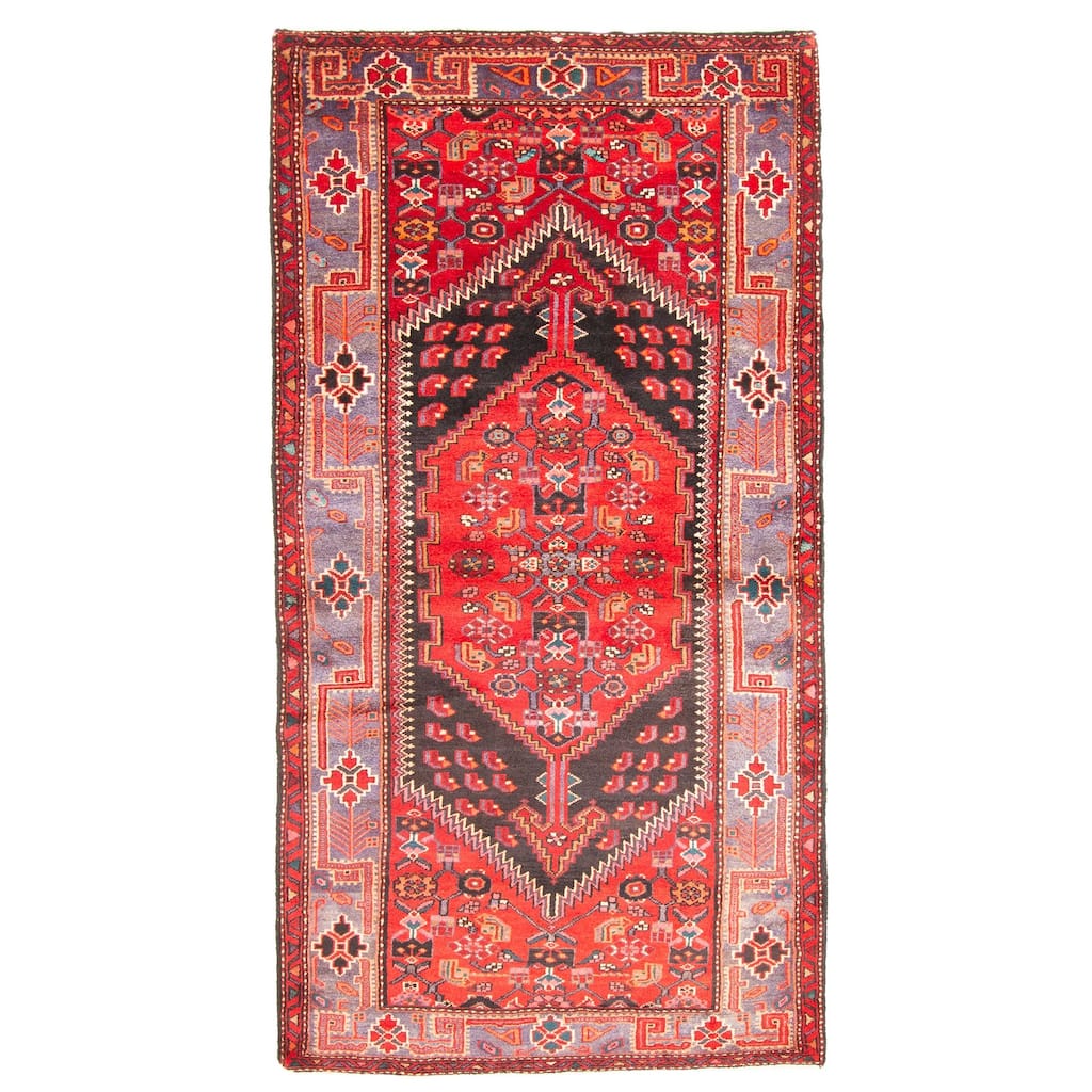 ECARPETGALLERY Hand-knotted Anadol Red Wool Rug - 4'2 x 8'0